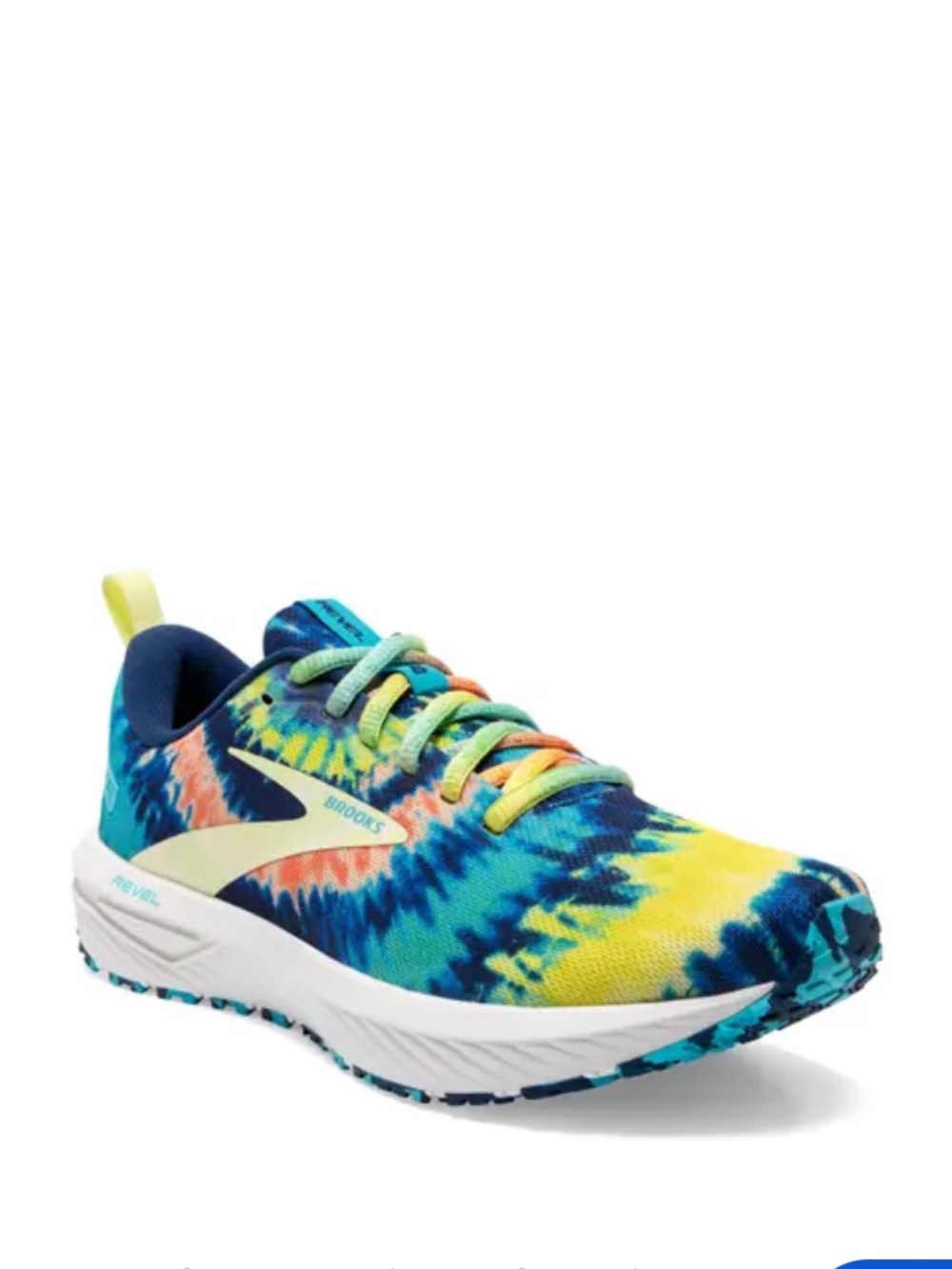 Brooks Revel 6 Rock n Roll Tie-Dye Running Shoe Sneakers Blue Bachelor Button